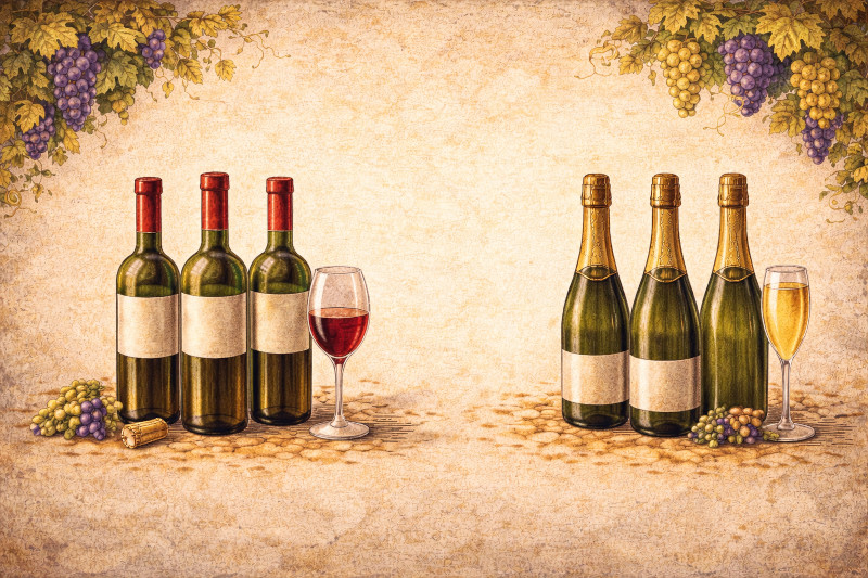 Vinification des vins tranquilles vs effervescents